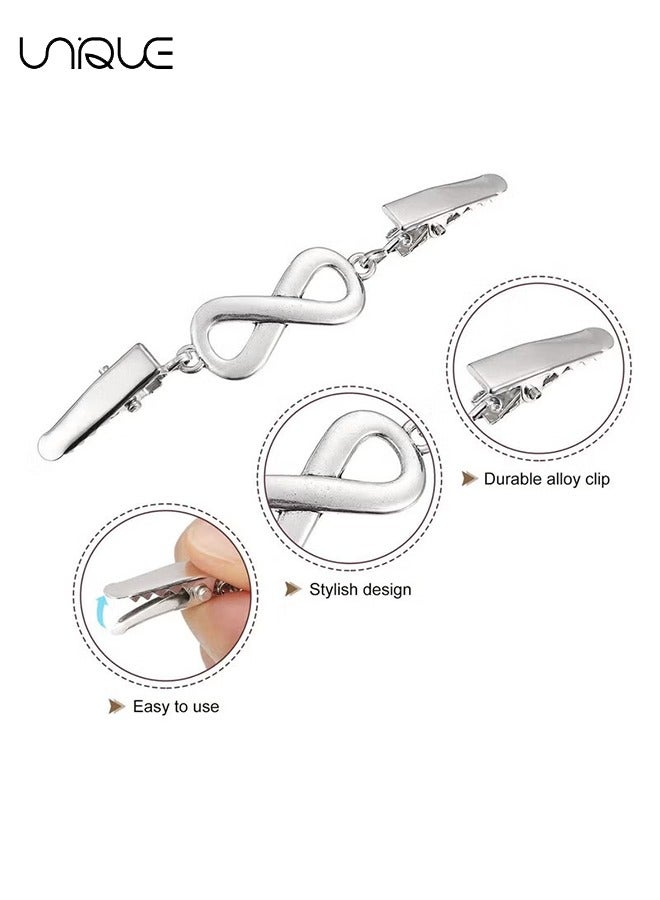 Unique 4 Pieces Sweater Shawl Clip - Cardigan Clip - Sweater Clip - Vintage Cardigan Lapel Clip - With Chain Fit - Suitable for Vintage Dress Scarf Sweater Shirt - Image 3