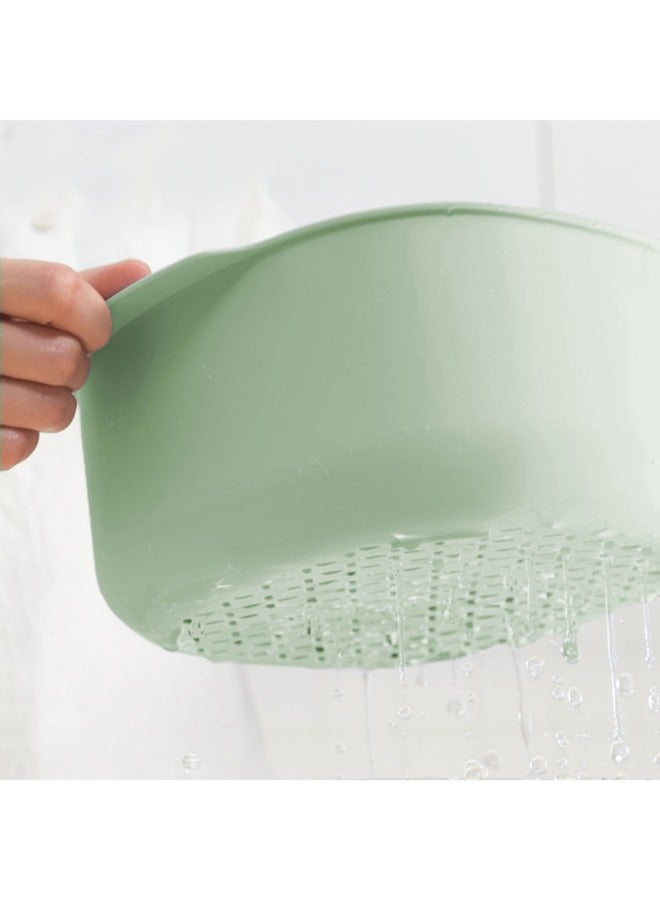 Inochi Yoko 2in1 Square Colander & Bowl Set 27cm Food Strainers | Kitchen Strainer | 2 In 1 Detachable Multi Function Mixing Bowl | For Fruits and Vegetable Cleaning and Storage - Avocado Green