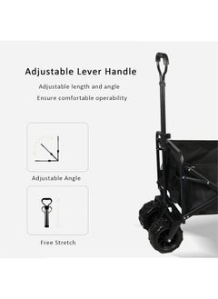Generic Foldable Heavy Duty Outdoor Trolley Utility Transport Cart Black  - Image 3