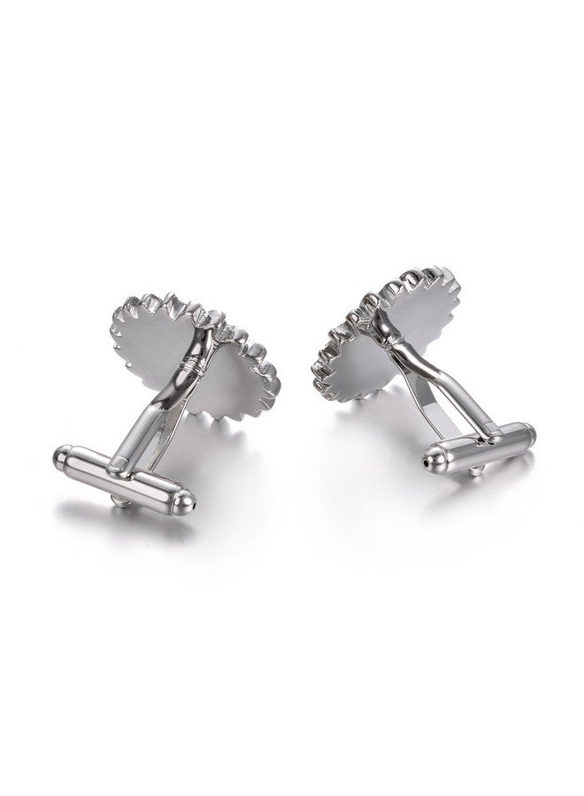 Yoursfs Sunflower Cufflinks For Men Yellow Orange Sun Floral Cuff Links Stainless Steel Wedding Jewerly Gift - Image 5