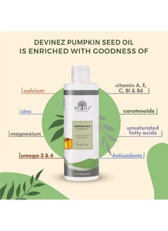 Pumpkin Seed Pure Cold Pressed Certified Oil 250Ml With Fliptop Cap And Hair Applicator 100% Pure Natural & Undiluted For Hair Loss Younger Looking Healthier Skin & Natural Remedies - pzsku/Z0B98B28F9F130AF226D5Z/45/_/1687759862/a23b0406-9480-4ea5-b9f9-5e0a3b9d4bb3