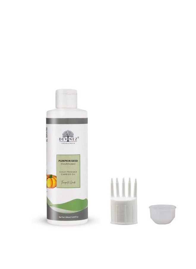 Devinez - Pumpkin Seed Pure Cold Pressed Certified Oil 250Ml With Fliptop Cap And Hair Applicator 100% Pure Natural & Undiluted For Hair Loss Younger Looking Healthier Skin & Natural Remedies - Image 1