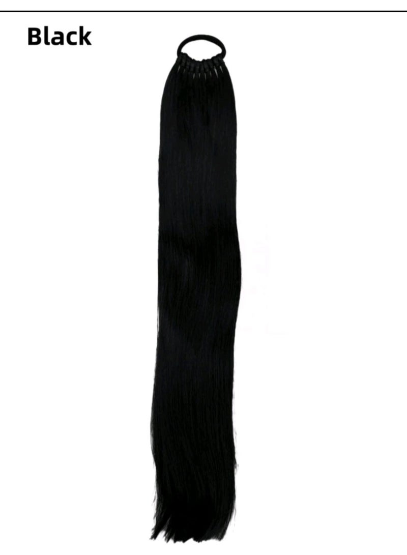 شي إن شعر مستعار واقعي مستقيم على شكل ذيل حصان، شعر مستعار طويل منفوش للارتداء اليومي، - Image 3