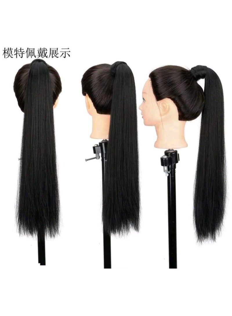 شي إن شعر مستعار واقعي مستقيم على شكل ذيل حصان، شعر مستعار طويل منفوش للارتداء اليومي، - Image 5