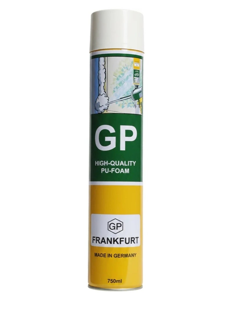 GB German multi-purpose polyurethane (PU) foam spray - 750 ml - sealant for gaps and cracks in doors, windows, air conditioning vents, and aluminum kitchens. - Image 2