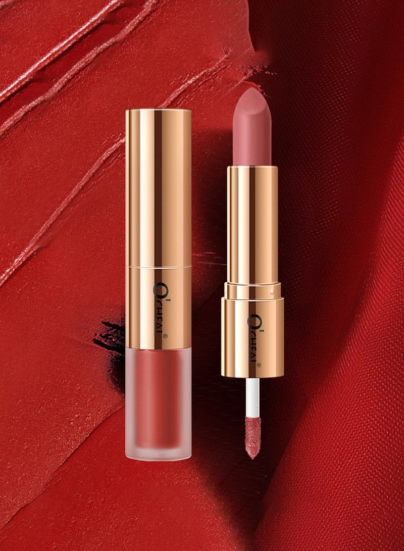 OCHEAL Color 10: The Burgundy Muse - Luxurious Matte Lipstick with a Glossy Twist - Image 2