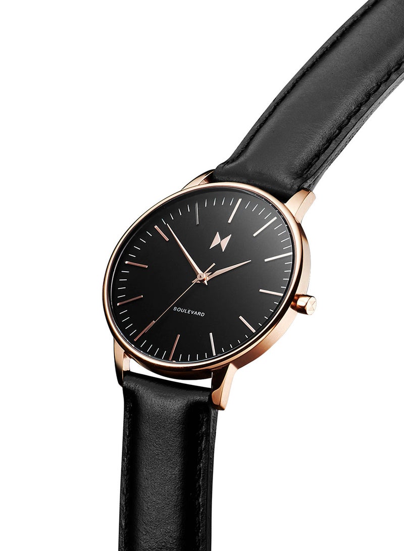 MVMT Women Analog Round Shape Leather Wrist Watch D-MB01-RGBL - 38 Mm - Image 3