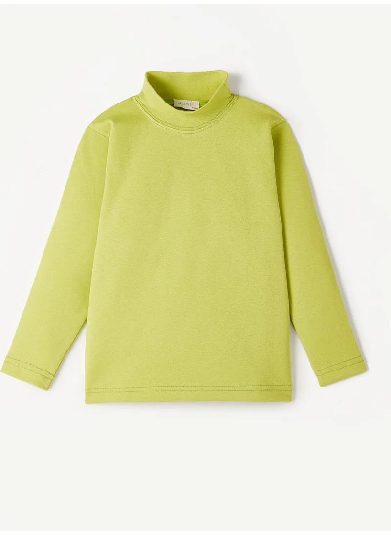 JUNE Raised Turtleneck Kids Basic T-Shirt