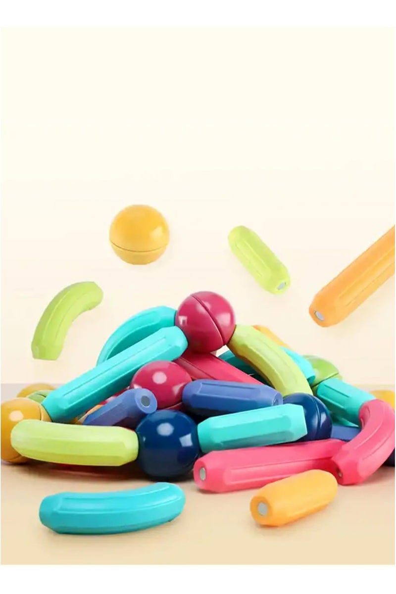 Magnetic Building Blocks Set – 42 Pieces Educational Construction Toy for Kids (Ages 3-13) - Image 1