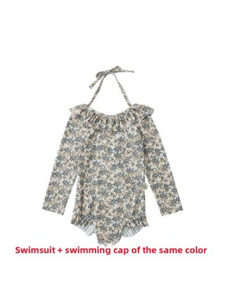 Girls Cute Swimwear Baby Girls 2025 Summer Backless Body Swimwear Children's Out Beach Clothes Trendy Wholesale-Color:Mid-bottom Loquat Fruit Print + Swimming Cap- - pzsku/Z0B98CD3129D823CE109DZ/45/1747202921/b5839aba-10c0-4474-97f8-3f1fdb33450b