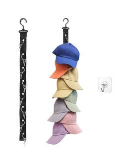 Excefore Baseball Cap Rack, Hold up to 8 Caps, Fitted Caps Sun Hats Organizer, Hat Storage Hanger for Closet Rod, Wall, Door, Clothes Rack,2 Pack  - Image 1
