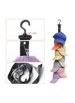 Excefore Baseball Cap Rack, Hold up to 8 Caps, Fitted Caps Sun Hats Organizer, Hat Storage Hanger for Closet Rod, Wall, Door, Clothes Rack,2 Pack  - Image 2