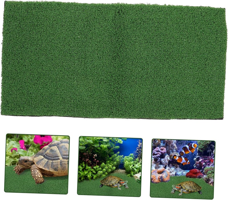 Artificial Grass Turf Basking Platform for Turtle Reptile Tank Fish Tank Decor Realistic Simulation Turf - Image 3
