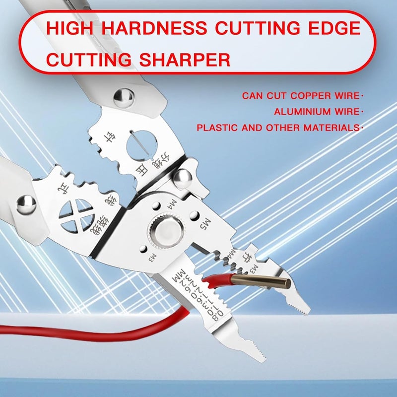 Deoxys New Arrival Multifunctional Wire Stripper Crimper Cable Cutter Pliers Professional Electrical Wire Stripping Tool Multipurpose Wire Stripper for Electrical Cable Cutting - Image 2