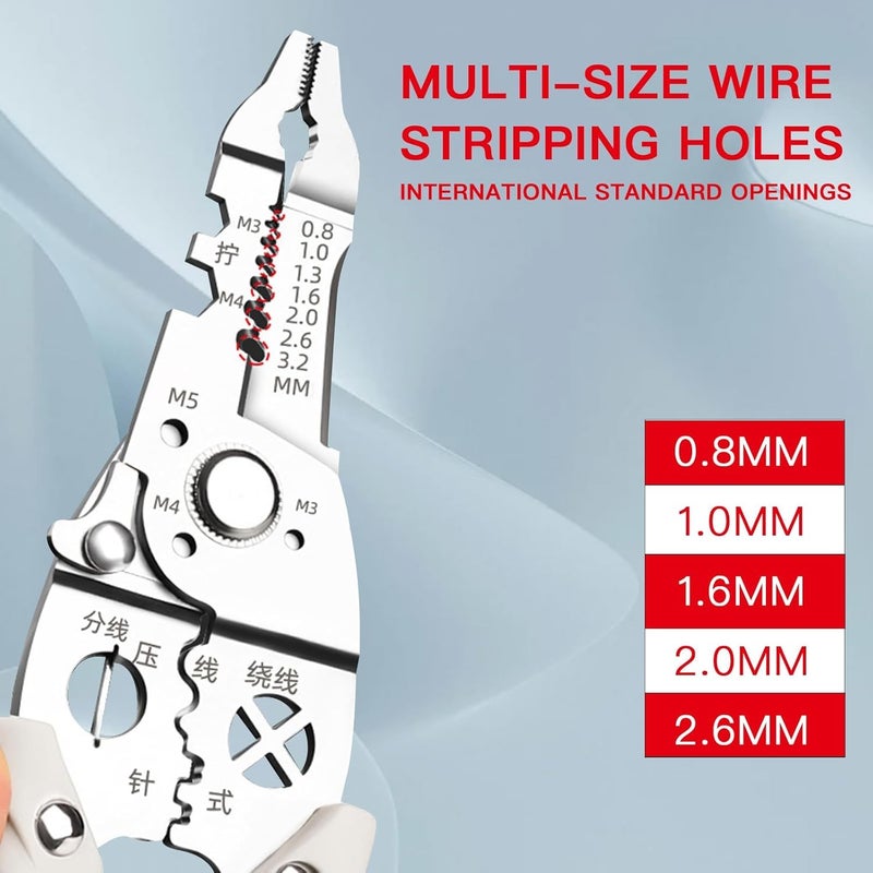 Deoxys New Arrival Multifunctional Wire Stripper Crimper Cable Cutter Pliers Professional Electrical Wire Stripping Tool Multipurpose Wire Stripper for Electrical Cable Cutting - Image 3