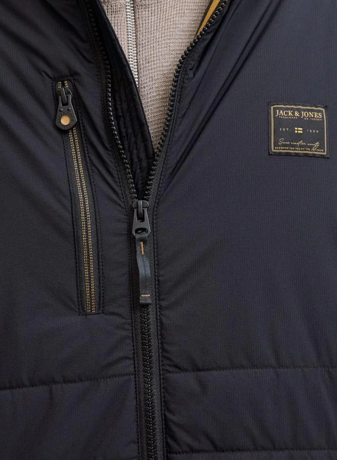 جاك اند جونز جاكيت مبطن هجين بياقة هودي