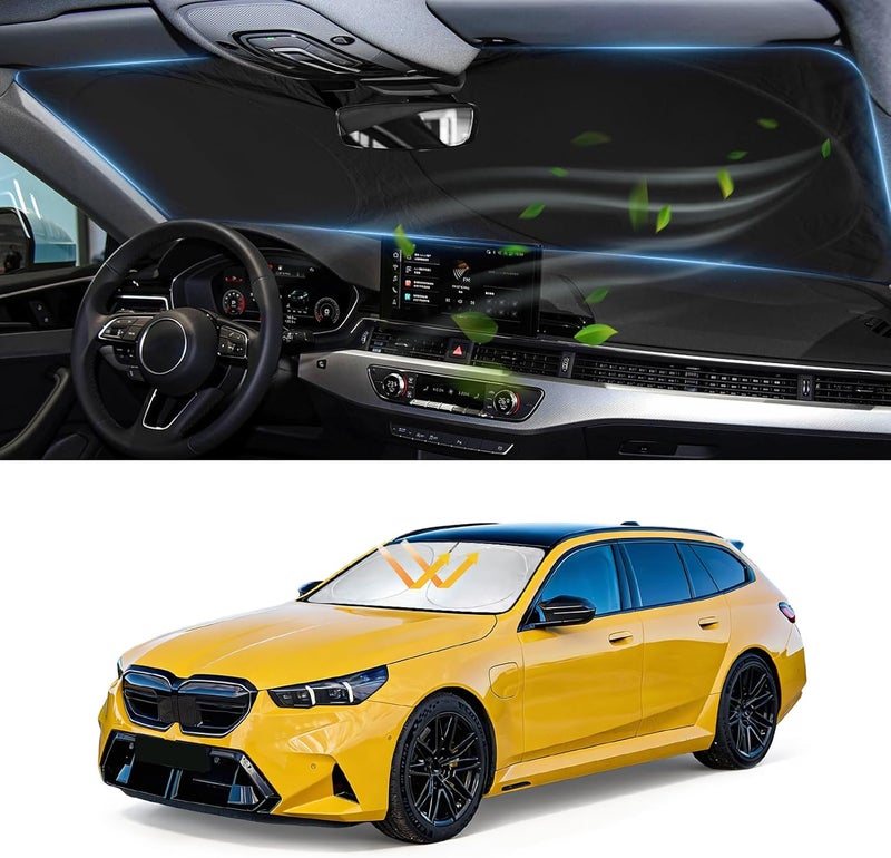 مظلة زجاج أمامي لسيارة BMW الفئة الخامسة، مظلة شمس مصممة خصيصًا لسيارة BMW الفئة الخامسة G30 G31 للأعوام 2011-2024 2025، غطاء زجاج أمامي لـ 530i, 530e, 545i, 550i 525i, 528xi، واقي زجاج أمامي، ملحقات سيارة - Image 1