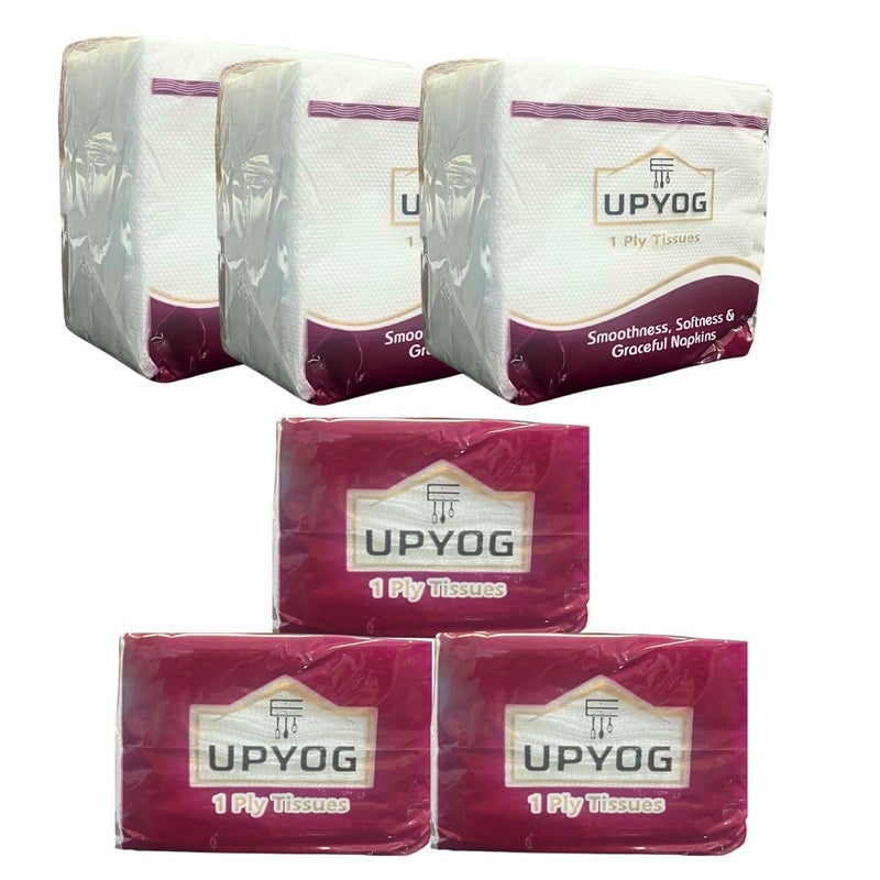 UPYOG 1Ply Tissue Paper Napkins -100 Pulls | Pack of 300 | Premium Disposable Napkins for Parties, Events, and Dining | Soft and Absorbent Tissue Napkins | Bulk Pack | Ideal for Weddings, Birthday - Image 5