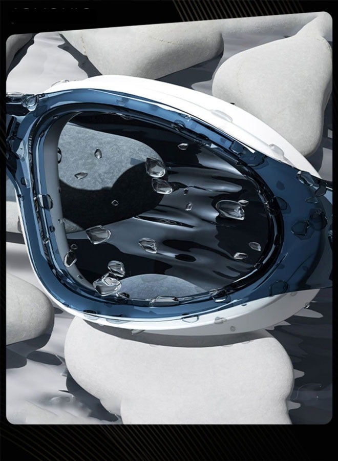 YUKE High Clarity Waterproof Anti Fog Wide Frame Swim Goggles with Adjustable Strap and Integrated Earplugs for Women Men Swimming - Image 3