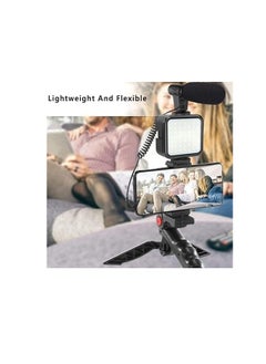 Generic QShop®️ Premium Video Studio Kit for Smartphones & Cameras – Professional Content Creator Set with Microphone & LED Lighting, Compatible with YouTube & TikTok  - Image 4