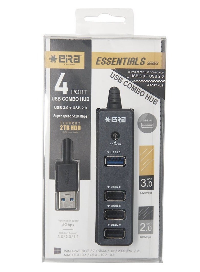 ELTRAZONE High-Speed Type-A USB 2.0 Combo HUB with 4 Dedicated Slots (1 Upstream and 4 Downstream USB Ports) with Support up to 2TB HDD - Image 4
