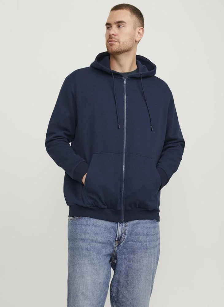 جاك اند جونز Plus Size Zip Through Hoodie