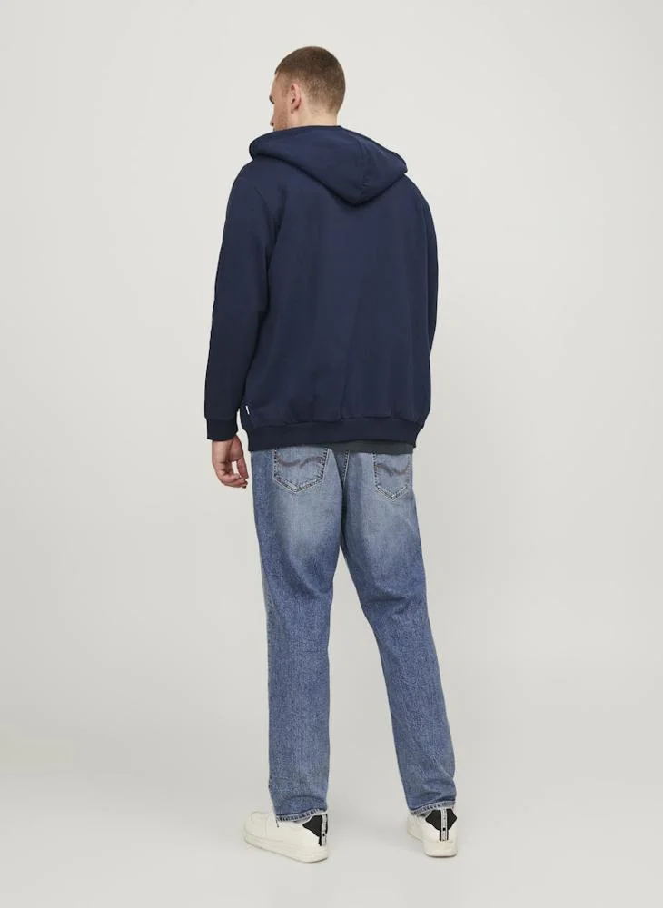 جاك اند جونز Plus Size Zip Through Hoodie