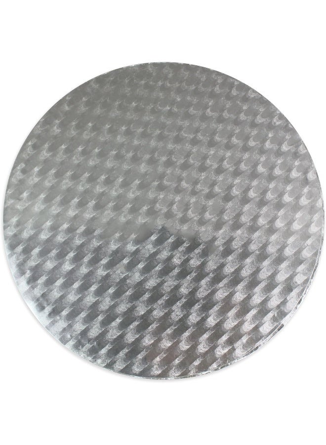 PME Round Cake Board 0.4 in Thick, 12Inch, Silver - Image 1