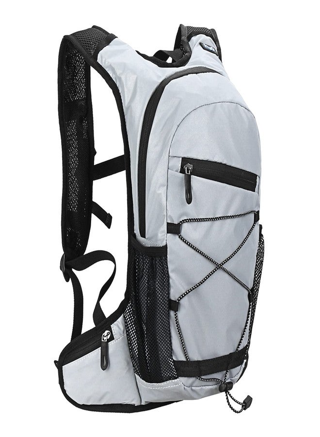 HUIOP Hydration Backpack, 8L High Visibility Reflective Cycling Hydration Backpack Outdoor Sports Running Hiking Backpack Travel Daypack Shoulder Bag - Image 1
