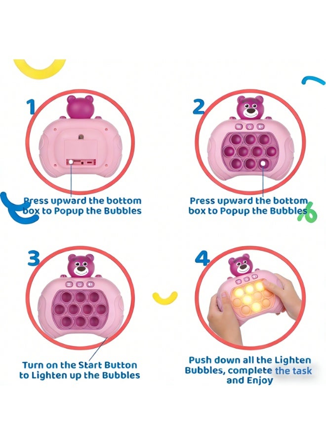 Pop Fidget Games for Kids, Handheld Quick Push Bubble Toy, Push Bubble Pop Puzzle Game, More Challenging Travel Portable Puzzle Game Machine for Kids Girl Boy Birthday Gift - Image 3