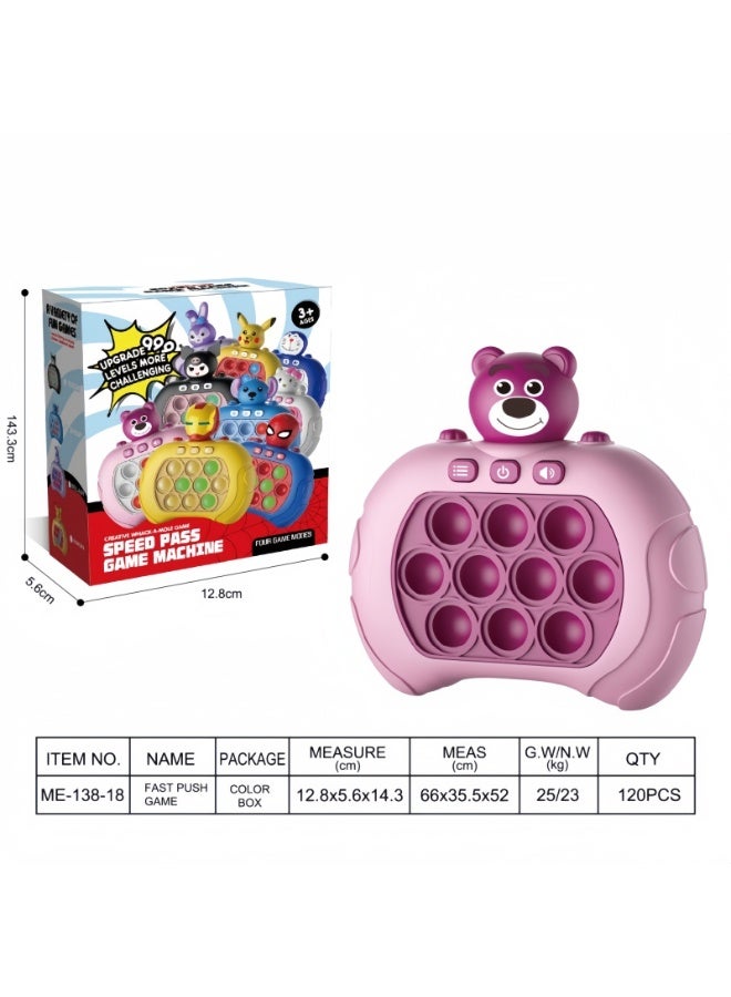 Pop Fidget Games for Kids, Handheld Quick Push Bubble Toy, Push Bubble Pop Puzzle Game, More Challenging Travel Portable Puzzle Game Machine for Kids Girl Boy Birthday Gift - Image 2