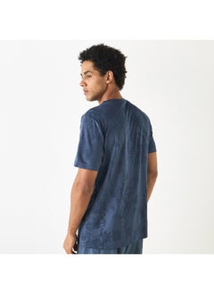 Kappa Kappa Logo Detail Crew Neck T-shirt with Short Sleeves  - Image 3