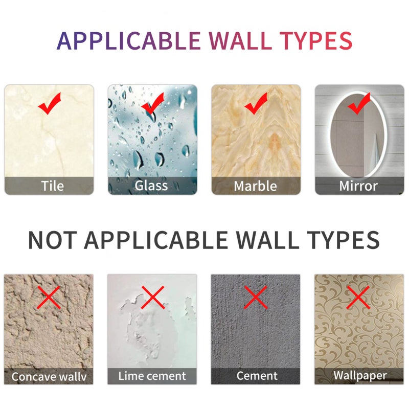 Shower Head Holder Silver High-Quality ABS 90° Rotate Self-Adhesive No Drill Shower Arm Mount - Easy to Use Wall Mounted Showerhead Bracket for Kids Elderly Smooth Wall Surfaces - Image 5