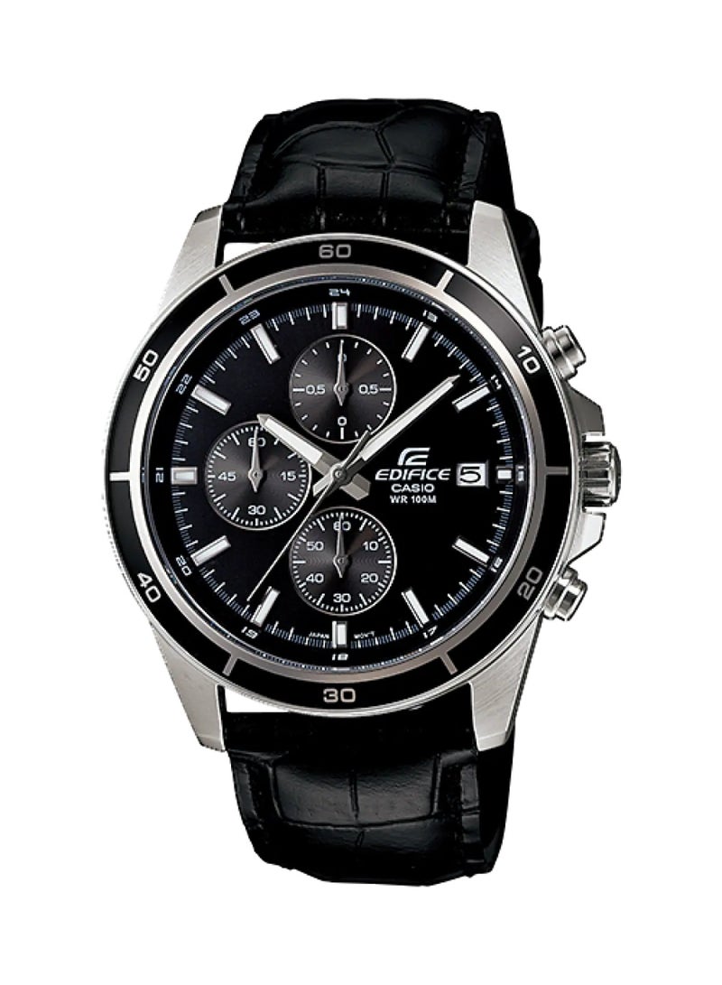 Casio Edifice For Men'sAnalog Leather Band Watch - EFR-526L-1AVUDF - Image 1