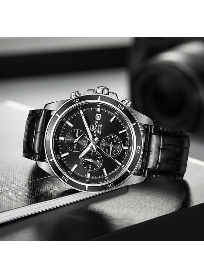 Casio Edifice For Men'sAnalog Leather Band Watch - EFR-526L-1AVUDF - Image 3