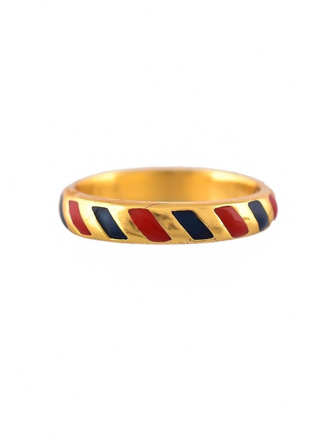 VOYLLA Valentine's Day Chevron Enamel Stackable Rings, Gift For Her, Valentines Gift For Her - Image 5