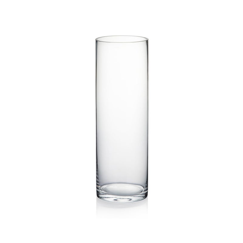 WGVI Quality Thick Weighted Clear Cylinder Glass Vases, 4" W x 12" H, Flower Arrangement Floating Candle Holders Wedding Centerpieces Terrarium Planter Floral Countertop Storage Container, 1 Piece - Image 1