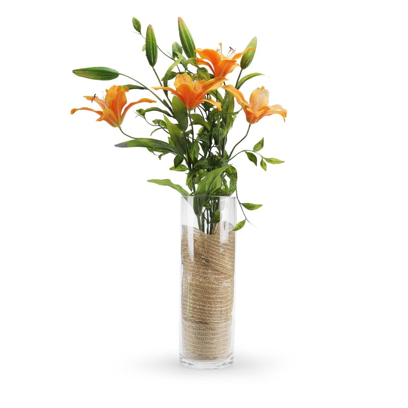 WGVI Quality Thick Weighted Clear Cylinder Glass Vases, 4" W x 12" H, Flower Arrangement Floating Candle Holders Wedding Centerpieces Terrarium Planter Floral Countertop Storage Container, 1 Piece - Image 4