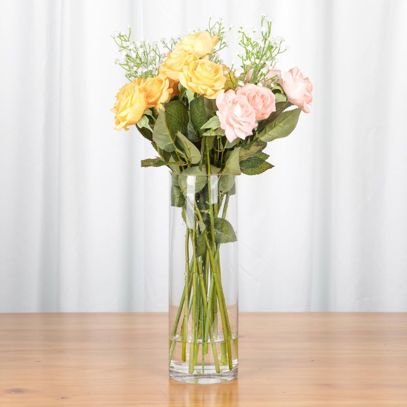 WGVI Quality Thick Weighted Clear Cylinder Glass Vases, 4" W x 12" H, Flower Arrangement Floating Candle Holders Wedding Centerpieces Terrarium Planter Floral Countertop Storage Container, 1 Piece - Image 5