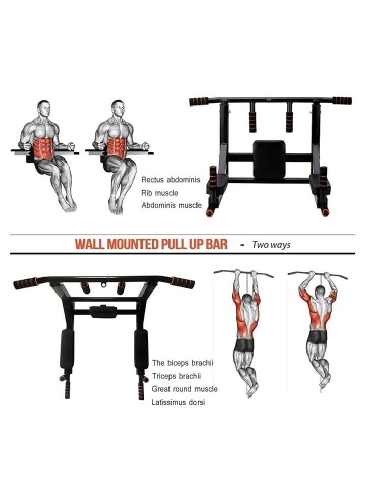 SportQ - Fitness Door Pull Up and Chin Up Bar - Doorway Pull-Up Bar with Soft Grip Handles - Multi-Functional Upper Body Workout for Strength Training - Home and Gym Workout - Image 1