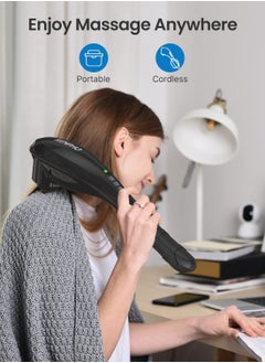 RENPHO Rechargeable Hand Held Deep Tissue Cordless Electric Percussion Body Massage With Portable Design, Black  - Image 4