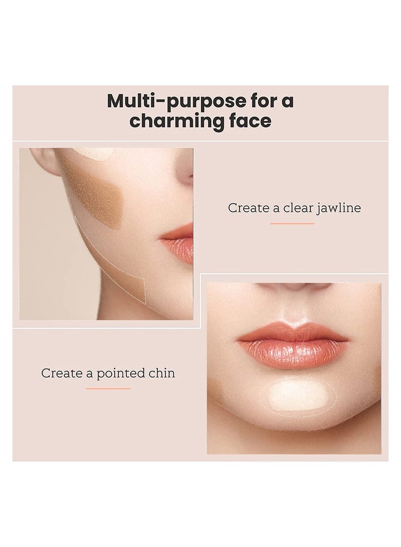 2 PCS Contour Highlighter Stick with Brush - Waterproof Bronzer Pen for Face Brightening, Longwear Highlighting Shades Pencil (03 & 04) for Perfect Highlighting and Shaping. - Image 3