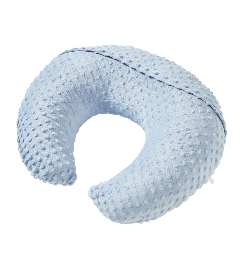 Aullar Pillowcase for Nursing Pillow and Positioner for Breastfeeding and Bottle Feeding, Propping Baby, Tummy Time, Baby Sitting Support, Awake-Time Support, Pillow Cover Only (Blue) - Image 4