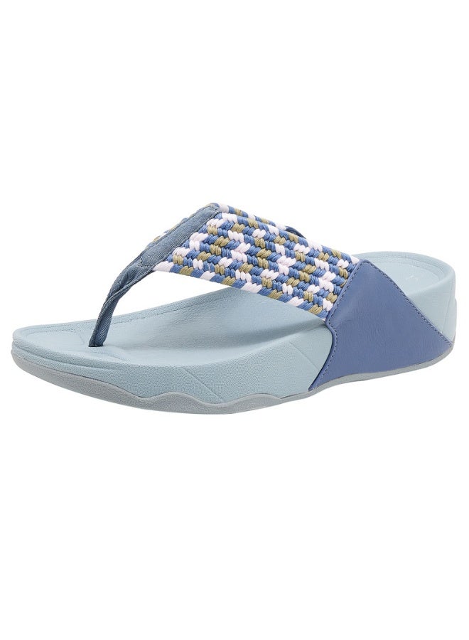 NIBEMINENT Preppy Style Student Women Slippers Thong T Strap Sandals Thick Bottom Light Sole  Shoes  - Image 1