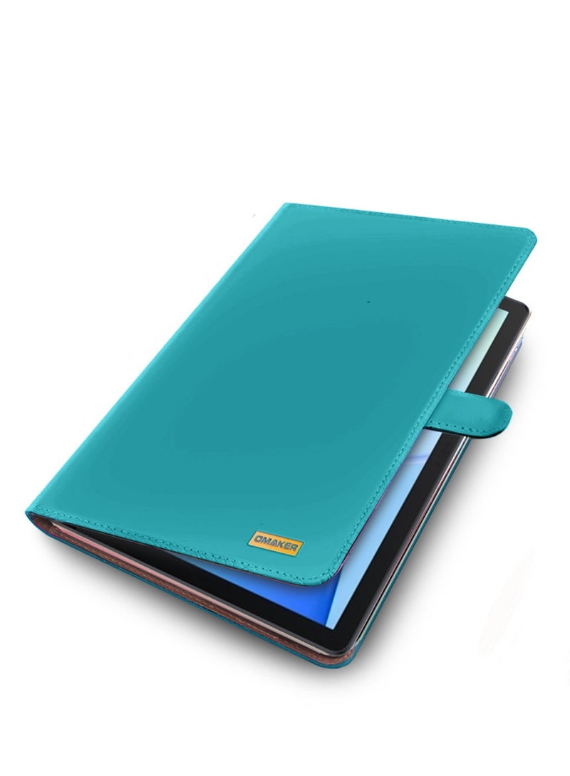 OMAKER Honor Pad 9 12.1 inch 2023 PU Leather Magnetic Closure Flip Case Cover - Sea Green - Image 4