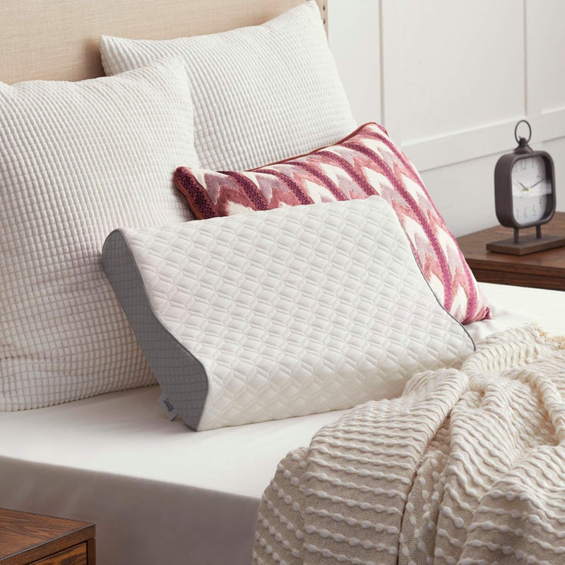 Sealy Sealy Memory Foam Contour Pillow Standard White 