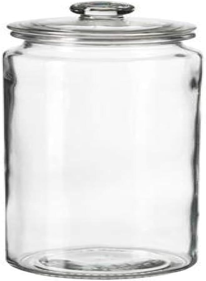 VARDAGEN Jar with lid, clear glass