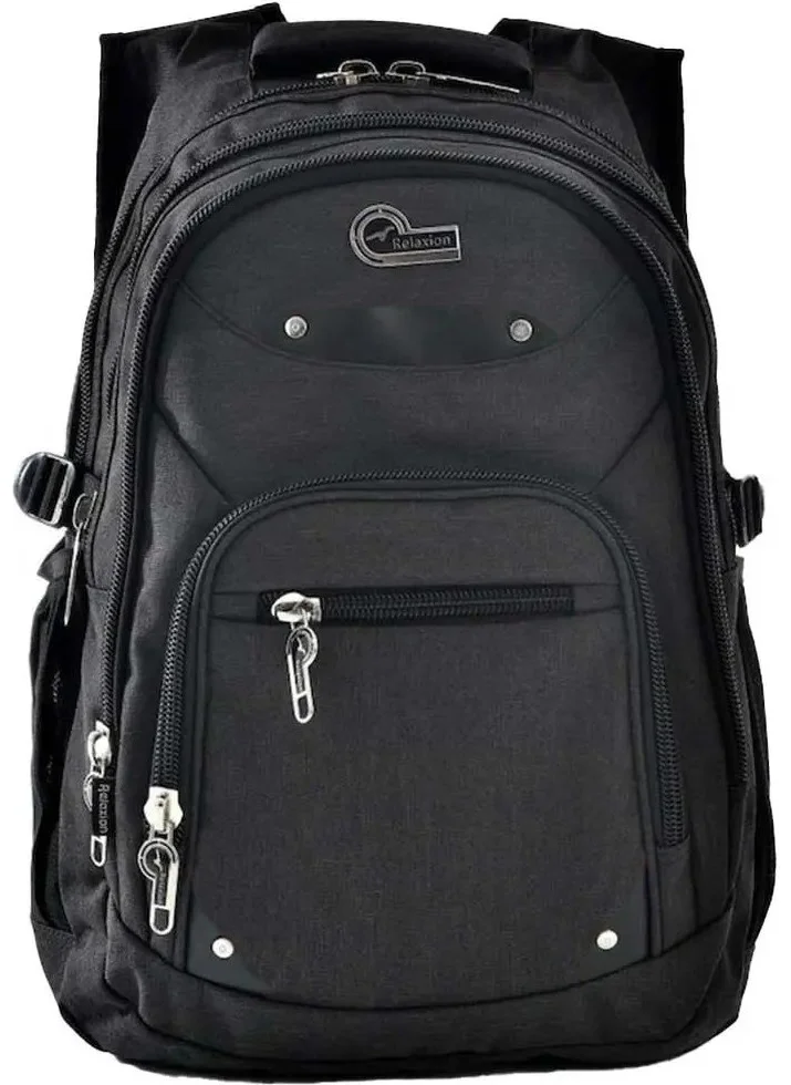 ريلاكسن Multi-Purpose 5 Compartment Waterproof School Backpack Black