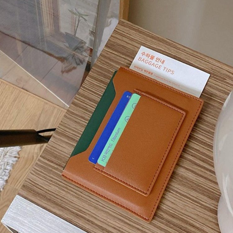 Travel Document Ticket Organizer light brown 