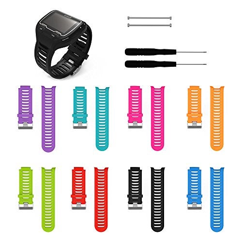 QGHXO Band for Garmin Forerunner 910XT, Soft Silicone Replacement Watch Band Strap for Garmin Forerunner 910XT Sport Watch, Fits 6.0 inches-8.1 inches Wrist - Image 4